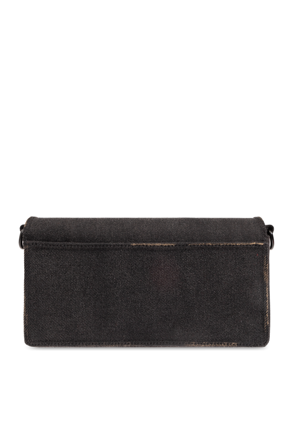 DIESEL | BISCOTTO SHOULDER BAG BLACK バッグ Women's Biscotto M-Leather shoulder bag with logo hardware